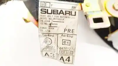 Автозапчасти б/у правый передний ремень безопасности за subaru legacy berl. b13 (bl) 2.5 se ссылки oem iam 7k8330p  e40432127