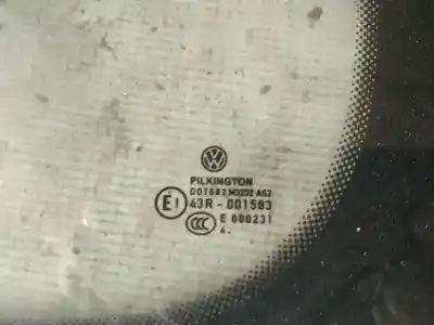 Автозапчастина б/у ліве задне скорівне скло для volkswagen caddy ka/kb (2k) 2.0 sdi посилання на oem iam   