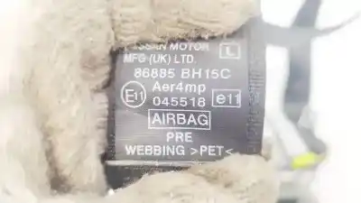 Автозапчасти б/у передний левый ремень безопасности за nissan note (e11e) 1.4 cat ссылки oem iam 86885bh15c  