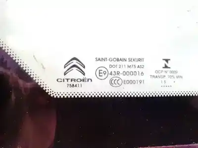 Peça sobressalente para automóvel em segunda mão vidro custódia triangular traseiro direito por citroen c4 picasso ii 1.6 bluehdi 120 referências oem iam dot211m75as2  