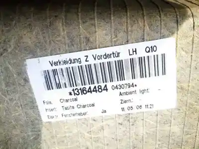 Автозапчастина б/у оббірка передніх дверей ліва для opel zafira / zafira family b (a05) 1.9 cdti (m75) посилання на oem iam 13164484  