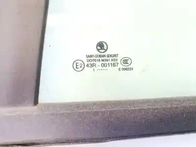 Peça sobressalente para automóvel em segunda mão vidro de custódia triangular traseiro esquerdo por skoda superb ii (3t4) 1.8 tsi referências oem iam dot618m391as2  