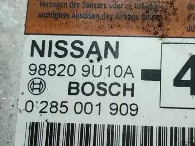 Автозапчастина б/у блок управління подушками безпеки для nissan note (e11, ne11) 1.4 посилання на oem iam 988209u10a  98820 9u10a, 0285001909