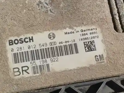 Pezzo di ricambio per auto di seconda mano centralina motore per opel astra h (a04) 1.9 cdti (l48) riferimenti oem iam 0281012549  0281012549, 1039s12972, 55198922