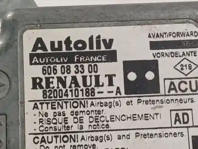 Автозапчастина б/у блок управління подушками безпеки для renault kangoo (kc0/1_) 1.2 16v (kc05, kc06, kc03, kc0t, kc0w, kc1d) посилання на oem iam 606083300  606 08 33 00, 8200410188-a, 8200410188a Автозапчастина б/у блок управління подушками безпеки для renault kangoo (kc0/1_) 1.2 16v (kc05, kc06, kc03, kc0t, kc0w, kc1d) посилання на oem iam 606083300  606 08 33 00, 8200410188-a, 8200410188a