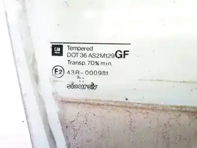 Second-hand car spare part rear right glass window for opel vectra b ranchera familiar (j96) 2.2 i 16v (f35) oem iam references dot36as2m129  