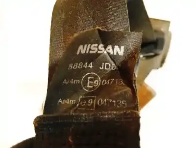 Second-hand car spare part rear right seat belt for nissan qashqai / qashqai +2 i (j10, nj10, jj10e) 1.6 oem iam references 88844jd000  e9047135