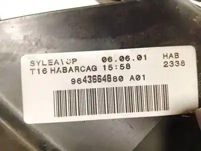 Pezzo di ricambio per auto di seconda mano plastica per peugeot 206 fastback (2a/c) 1.6 16v riferimenti oem iam 9643664880  