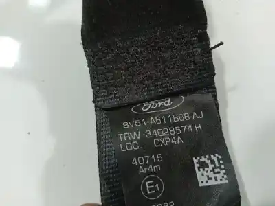 Автозапчастина б/у задній правий ремін безпеки для ford fiesta vi (cb1, ccn) 1.4 tdci посилання на oem iam 8v51a611b68aj  8v51-a611b68-aj, 34028574h