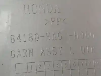 İkinci el araba yedek parçası plasti̇kler için honda jazz ii (gd_, ge3, ge2) 1.2 i-dsi (gd5, ge2) oem iam referansları 84180sagh000  84180-sag-h000