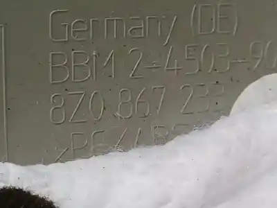 Pezzo di ricambio per auto di seconda mano plastica per audi a2 (8z0) 1.4 riferimenti oem iam 8z0867233  8z0.867 233