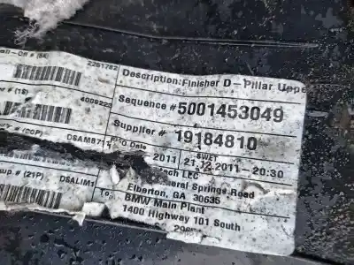 Pezzo di ricambio per auto di seconda mano plastica per bmw x6 (e71, e72) xdrive 30 d riferimenti oem iam 5001453049  19184810