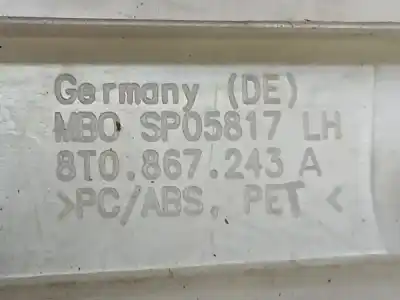 Автозапчасти б/у пластик за audi a5 (8t3) 2.0 tfsi ссылки oem iam sp05817  sp05817, 8t0.867.243 a, 8t0867243a