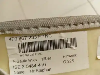 Pezzo di ricambio per auto di seconda mano plastica per audi a6 c6 (4f2) 2.7 tdi riferimenti oem iam 4f0867233f  4f0 867 233 f