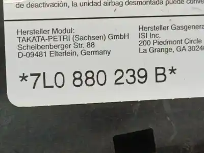 Автозапчасти б/у левая боковая подушка безопасности за porsche cayenne (9pa) s 4.5 ссылки oem iam 7l0880239b  7l0 880 239 b