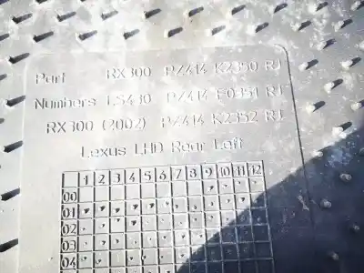 Автозапчасти б/у ковролин за lexus rx (_u3_) 400h (mhu38_) ссылки oem iam pz414k2350rj  pz414f0351rj