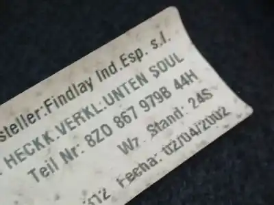 Pezzo di ricambio per auto di seconda mano plastica per audi a2 (8z0) 1.4 riferimenti oem iam 8z0867979b44h  8z0 867 979b 44h