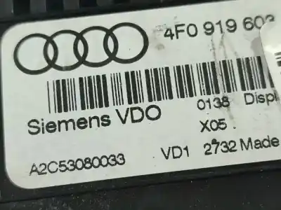 Second-hand car spare part multifunction display for audi a6 c6 (4f2) 2.7 tdi oem iam references 4f0919603  4f0 919 603, a2c53080033