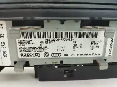 İkinci el araba yedek parçası çok fonksiyonlu ekran için audi a8 d3 (4e2, 4e8) 3.0 tdi quattro oem iam referansları 4e0919603f  