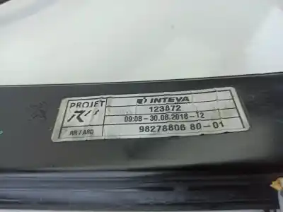 Second-hand car spare part rear right window regulator for peugeot 508 ii (fb_, fh_, f3_) 1.5 bluehdi 130 (fbyhzj, fbyhzr) oem iam references 9827882880  