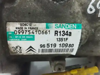 Автозапчасти б/у компрессор кондиционера воздуха за peugeot 307 (3a/c) 1.6 hdi 110 ссылки oem iam 9651910980  