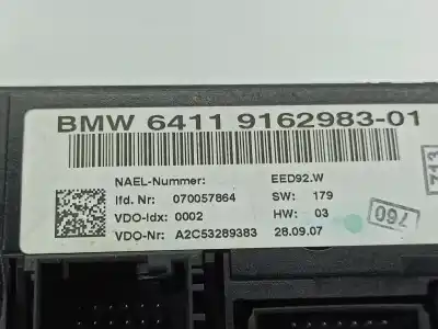 Peça sobressalente para automóvel em segunda mão comando de sofagem (chauffage / ar condicionado) por bmw 1 (e81) 118 d referências oem iam 916298301  