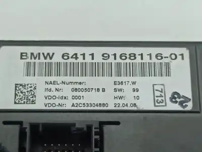 Peça sobressalente para automóvel em segunda mão comando de sofagem (chauffage / ar condicionado)  por bmw 1 (e87) 118 d referências oem iam 9168116  