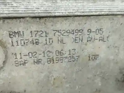 Автозапчастина б/у радіатор коробки коробки передач для bmw x1 (e84) sdrive 18 d посилання на oem iam 7529499  