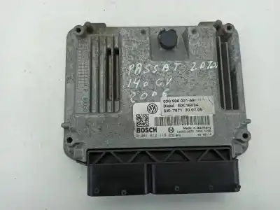 Автозапчастина б/у ЕБУ КОНТРОЛЕР ДВИГУНА для VOLKSWAGEN PASSAT B6 (3C2)  Посилання на OEM IAM 03G906021AB  