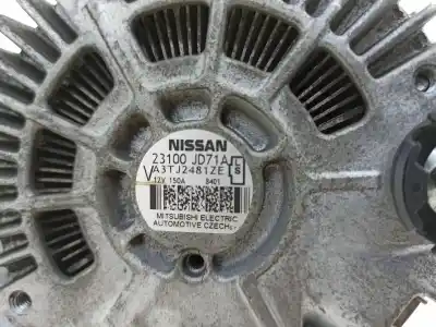 Second-hand car spare part alternator for nissan qashqai / qashqai +2 i (j10, nj10, jj10e) 2.0 dci oem iam references 23100jd71a  