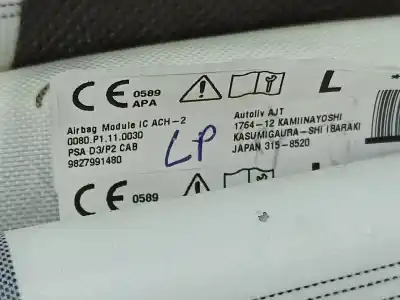 Second-hand car spare part front left curtain airbag for peugeot 208 ii (ub_, up_, uw_, uj_) 1.5 bluehdi 100 oem iam references 9827991480  