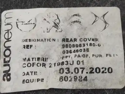 Pezzo di ricambio per auto di seconda mano coperchio motore per peugeot 208 ii (ub_, up_, uw_, uj_) 1.5 bluehdi 100 riferimenti oem iam 9808063180  