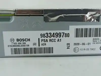 Second-hand car spare part gps navigation system for peugeot 208 ii (ub_, up_, uw_, uj_) 1.5 bluehdi 100 oem iam references 9833499780  