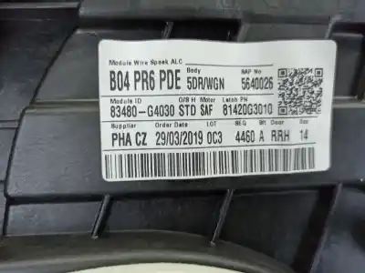 Автозапчастина б/у регулятор скла заднього правого для hyundai i30 (pde, pd, pden) 1.0 t-gdi посилання на oem iam 83480g4030  