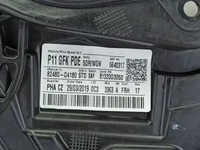 Автозапчастина б/у регулятор переднього правого скла для hyundai i30 (pde, pd, pden) 1.0 t-gdi посилання на oem iam 82480g4180  