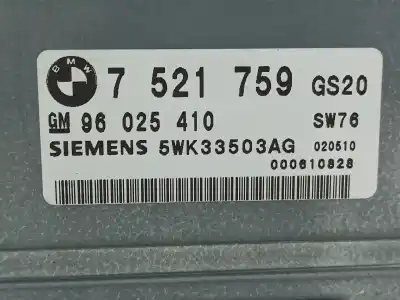 Pezzo di ricambio per auto di seconda mano modulo elettronico per bmw x5 (e53) 3.0d riferimenti oem iam 7521759  