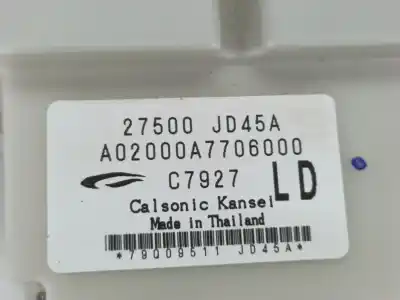 Peça sobressalente para automóvel em segunda mão comando de sofagem (chauffage / ar condicionado) por nissan qashqai / qashqai +2 i (j10, nj10, jj10e) 2.0 dci a las 4 ruedas referências oem iam 27500jd45a  