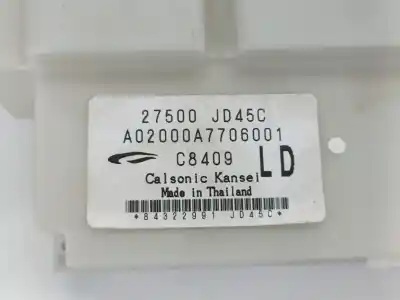 Peça sobressalente para automóvel em segunda mão comando de sofagem (chauffage / ar condicionado) por nissan qashqai / qashqai +2 i (j10, nj10, jj10e) 2.0 dci referências oem iam 27500jd45c  