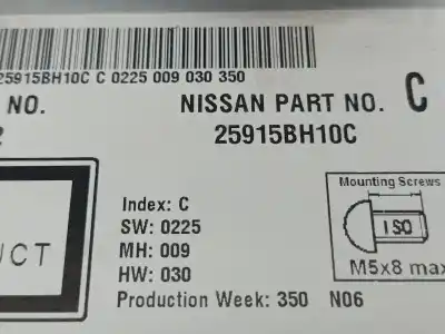 İkinci el araba yedek parçası gps navigasyon sistemi için nissan qashqai / qashqai +2 i (j10, nj10, jj10e) 1.5 dci oem iam referansları 25915bh10c  