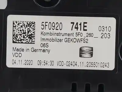 Автозапчастина б/у панель інструментів для seat leon (5f1) 1.4 tsi посилання на oem iam 5f0920741e  