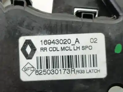 Автозапчастина б/у замок дверей заднього лівого для renault megane iv fastback (b9a/m/n_) 1.2 tce 100 (b9ms) посилання на oem iam 825030173r  