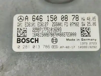Автозапчастина б/у ебу контролер двигуна для mercedes vito (w639) basic, combi 2.1 cdi посилання на oem iam a6461500878  