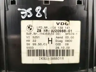 Peça sobressalente para automóvel em segunda mão quadrante por bmw x1 (e84) xdrive 23 d referências oem iam 922098801  