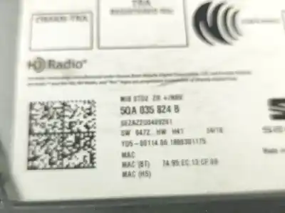 Автозапчасти б/у аудиосистема / радио cd за seat leon st (5f8) 1.6 tdi ссылки oem iam 5qa035824b  
