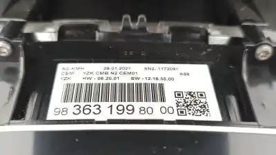 Автозапчастина б/у панель інструментів для citroen c3 aircross ii (2r_, 2c_) 1.2 puretech 110 (2rhnzb, 2rhnzw, 2rhnpx, 2rhnpj) посилання на oem iam 9836319980  