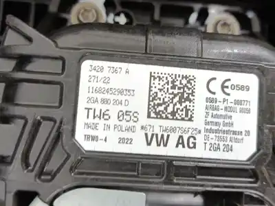 Автозапчасти б/у комплект подушки безопасности за volkswagen t-roc (a11, d11) 1.0 tsi ссылки oem iam 2ga857002  