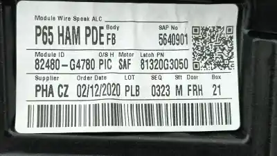 Автозапчастина б/у регулятор переднього правого скла для hyundai i30 fastback (pde, pden) 1.0 t-gdi посилання на oem iam 82481g4010  