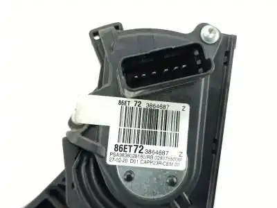 Second-hand car spare part accelerator pedal for citroen jumpy furgón (v_) 2.0 bluehdi 120 oem iam references 9838028180  