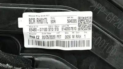 Автозапчастина б/у регулятор скла заднього правого для hyundai tucson (tl, tle) 1.6 gdi посилання на oem iam 83481d7000  