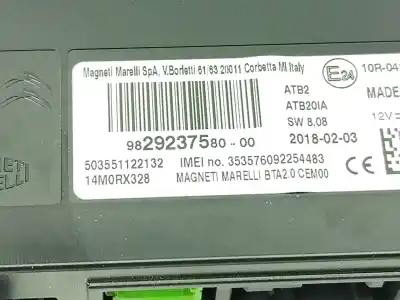 Автозапчастина б/у електронний модуль для citroen c4 cactus 1.2 puretech 130 посилання на oem iam 9829237580  